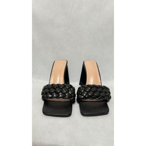 Bella Maine Black Slide Heels Sz 8 - Picture 2 of 4
